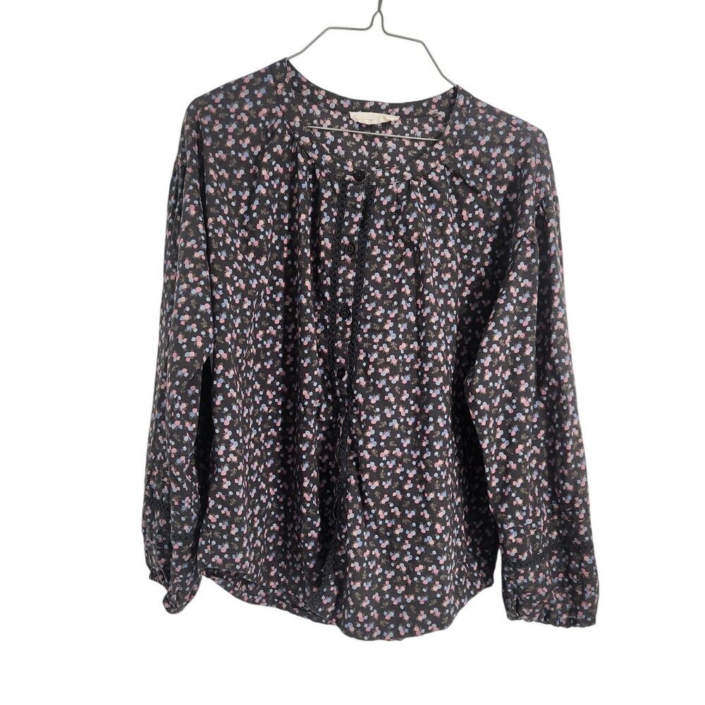 Lucky Brand Floral Long Sleeve Top Womens Size Medium M
